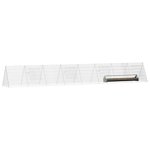 vidaXL Chicken Cage Silver 169.29 x 21.65 x 21.65 in Galvanised Steel