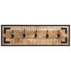 vidaXL Coat Rack Natural wood Solid rough mango wood, powder-coated iron