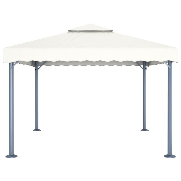 vidaXL Gazebo Cream Aluminum, Steel, Oxford fabric 157.5x118.1 in