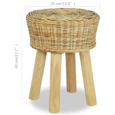 vidaXL Bar Stool Natural Rattan