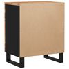 vidaXL Bedside Cabinet Natural wood and black