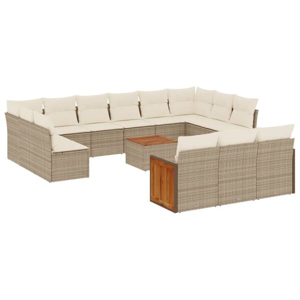 vidaXL Garden Sofa Set Beige