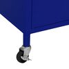 vidaXL Storage Cabinet Navy Blue Steel Medium Adjustable Armrests