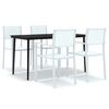 vidaXL 5 Piece Patio Dining Set White
