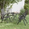vidaXL Folding Garden Chair Set of 4 Anthracite