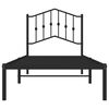 vidaXL Bed Frame Black Powder-coated steel Twin Bed Frame Rectangular