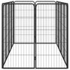 vidaXL Dog Playpen Black Powder-coated Steel Large Height-Adjustable