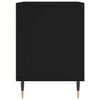 vidaXL Bedside Cabinet Set of 2 Black Engineered wood Standard
