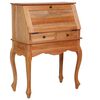 vidaXL Secretary Desk Natural Solid mahogany wood Compact Secretary Desk