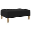 vidaXL Sofa Bed Black Polyester, Wood, Foam, Plastic 2-Seater