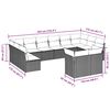 vidaXL Garden Sofa Set Light grey, dark grey PE rattan, powder-coated steel