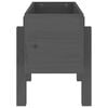 vidaXL Garden Planter Grey Solid Pine Wood Medium Decorative Inlays