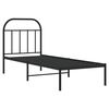 vidaXL Bed Frame Black Powder-Coated Steel Small Single Durable