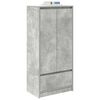 vidaXL Cabinet Concrete Grey Engineered Wood Tall Cabinet Doors