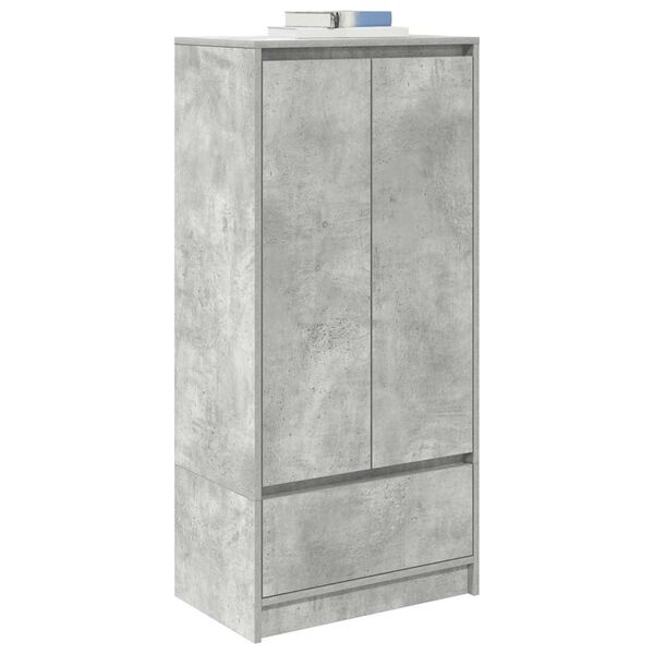 vidaXL Cabinet Concrete Grey Engineered Wood Tall Cabinet Doors