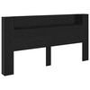 vidaXL Headboard Black Oak 78.74 x 5.91 x 40.75 in Engineered Wood