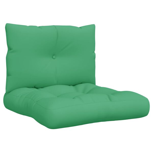 vidaXL Pallet Cushion Green 100% polyester Water-resistant materials