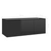 vidaXL TV Stand High Gloss Black 31.5"x13.4"x11.8" Engineered Wood