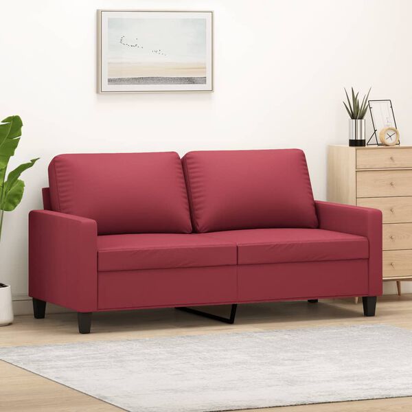 vidaXL 2-seater Sofa Wine Red