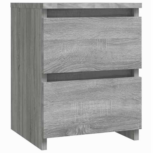 vidaXL Bedside Cabinet Set of 2 Grey sonoma Engineered wood