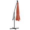 vidaXL Cantilever Garden Parasol Terracotta Polyester Large Tiltable