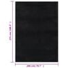 vidaXL Shaggy Rug Black Polyester 78.7 x 108.3 in Shaggy Rug
