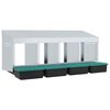 vidaXL Chicken Nesting Box 4 Compartments Wall-Mounted Galvanised Steel