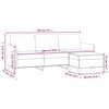 vidaXL 3-seater Sofa With Footstool Light grey