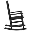 vidaXL Rocking Chair Set of 2 Black Solid Poplar Wood 17.3-20.1 in