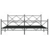 vidaXL Bed Frame Black Steel Double Bed Frame Rectangular