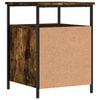 vidaXL Bedside Cabinet Smoked oak Engineered wood, Iron Standard