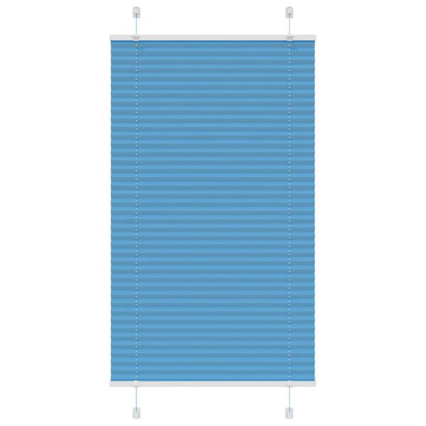 vidaXL Pleated Blind Blue Polyester 31.5 x 39.4 in Adjustable Armrests