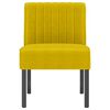 vidaXL Slipper Chair Yellow Velvet, Solid Wood, Plywood Medium Durable
