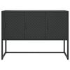 vidaXL Sideboard Black Steel Medium Sideboard Rectangular Modern