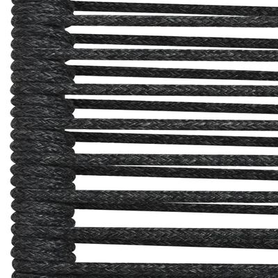 vidaXL Patio Chairs 4 pcs Cotton Rope and Steel Black