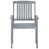 vidaXL Garden Chair Set of 8 Grey Solid Acacia wood Medium Durable