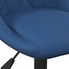 vidaXL Bar Stool Set of 2 Blue Velvet, Steel Adjustable Swivel