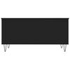 vidaXL Coffee Table Black Engineered wood, metal Medium Storage