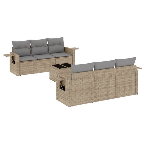 vidaXL Garden Sofa Set Beige