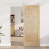 vidaXL Sliding Door ORKDAL Brown 32.68 x 79.53 in Solid Pine Wood