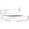 vidaXL Bed Frame White Steel 72 x 84 in Bed Frame Rectangular Modern