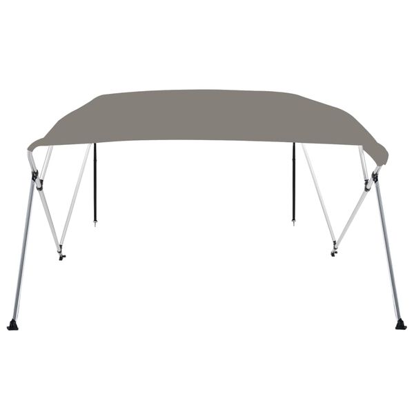 vidaXL 4-bow Bimini Top Grey 95.7x77.2x53.9"