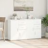vidaXL Sideboard White Engineered Wood Medium Sideboard Rectangular