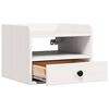 vidaXL Bedside Table White 14.96 x 14.17 x 11.61 in Solid pine wood
