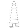 vidaXL Metal Christmas Tree Black Powder-coated steel Medium Hooks
