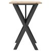 vidaXL Dining Table Natural wood and black