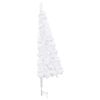 vidaXL Artificial Christmas Tree White PVC, steel 59 in tall Ornaments