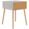 vidaXL Bedside Cabinet Concrete grey Engineered wood Medium