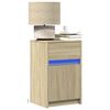 vidaXL Bedside Cabinet Set of 2 Sonoma Oak Engineered Wood Standard