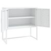 vidaXL Sideboard White Steel Medium Levelers Sideboard Rectangular